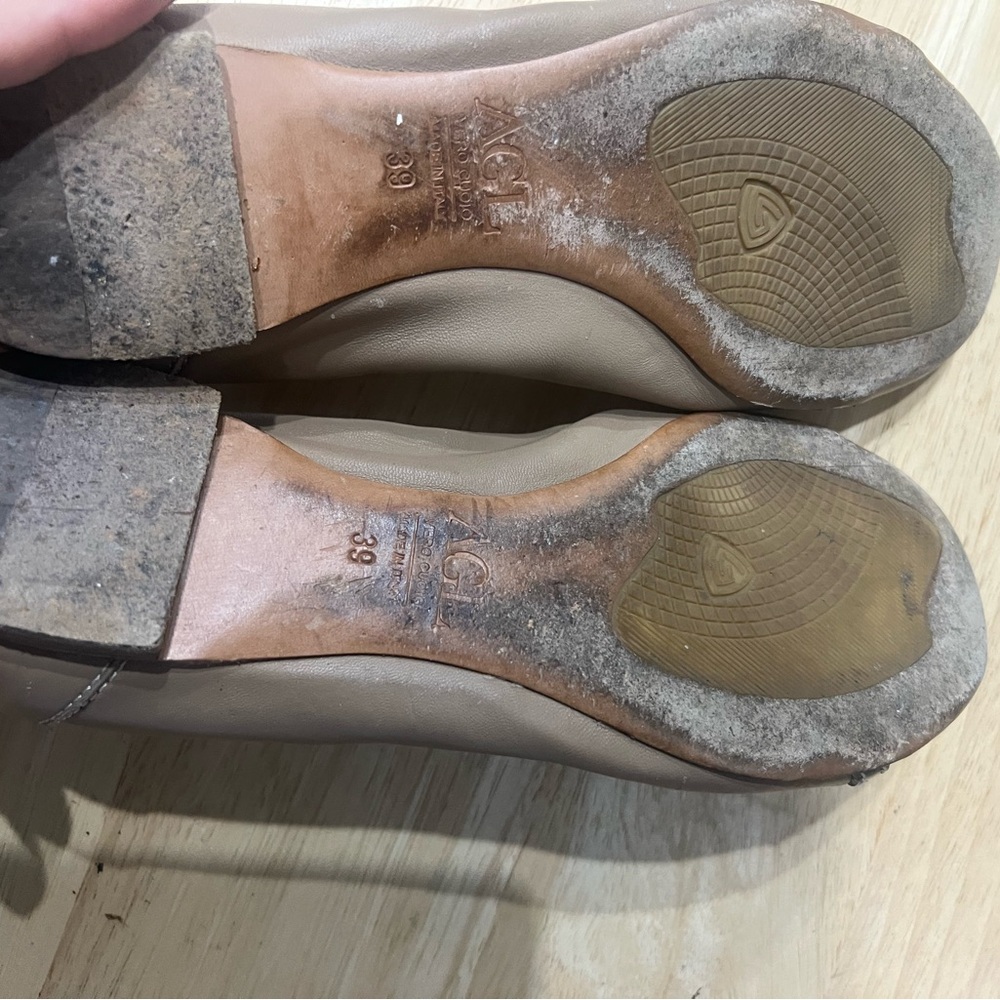AGL flats ballerina with buckle tan size 39 - Picture 9 of 14